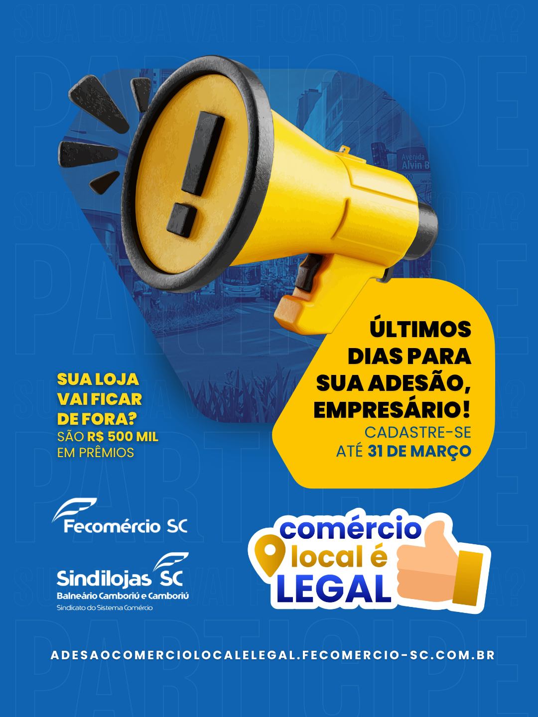 Últimos dias para lojistas aderirem à campanha Comércio Local é Legal